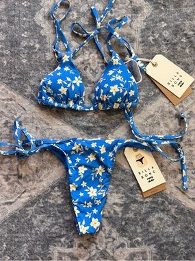 Billabong Another Tide Bikini Set XS Maya Bottoms Mini Slide Top NWT